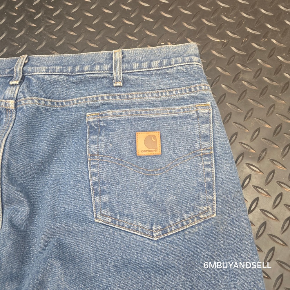 Carhartt B172 DST Flannel Lined Relaxed Fit Jeans Blue Denim Mens 40x32 - Picture 11 of 16